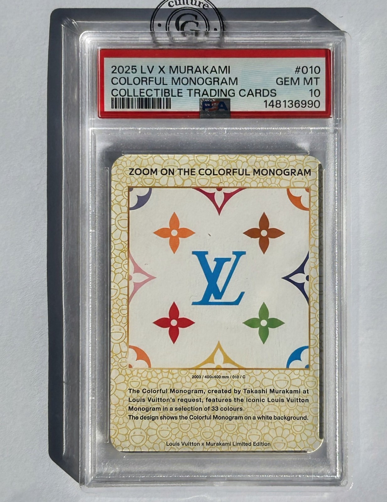 psa 10 | 2025 louis vuitton X murakami colorful monogram trading cards #010  👜