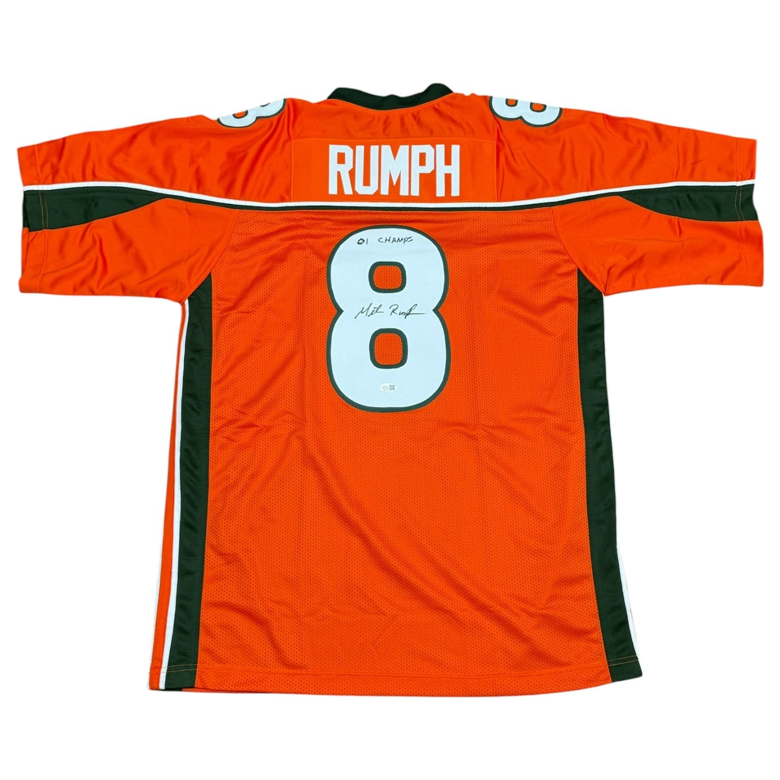 Mike Rumph Autographed Miami (Orange #8) Custom Stitched Jersey - JSA Mike Rumph Autographed Miami (Orange #8) Custom Stitched Jersey - JSA