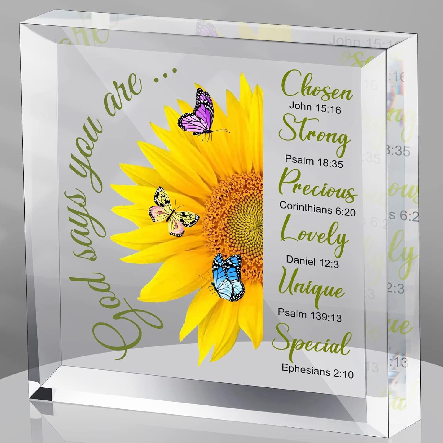 Acrylic Christian Religious Gifts for Women Inspirational,Sunflower Gifts Acrylic Christian Religious Gifts for Women Inspirational,Sunflower Gifts