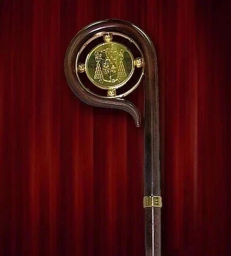 Wood CROZIER Polish Staff Crosier Bishop Quality Craftsmanship, 72\