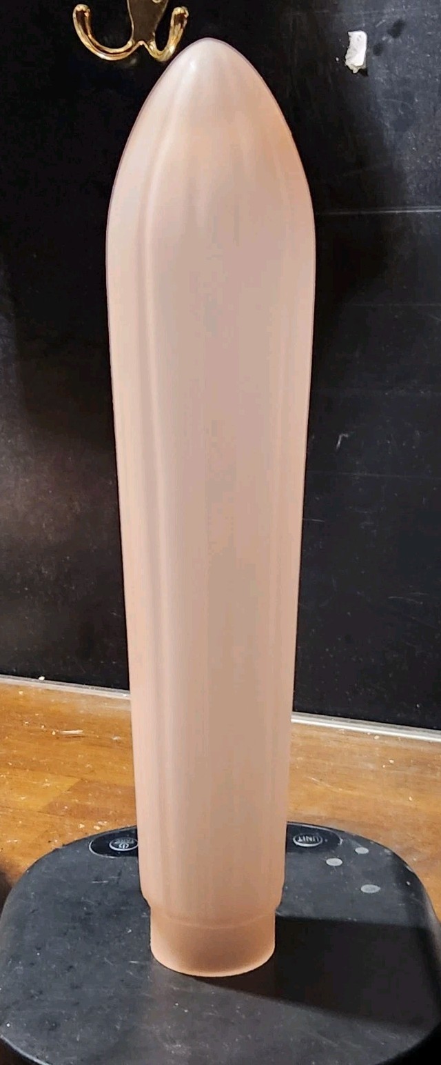 Vintage Art Deco Pink Glass Torpedo Shade Replacement Frankart Nuart Style 
