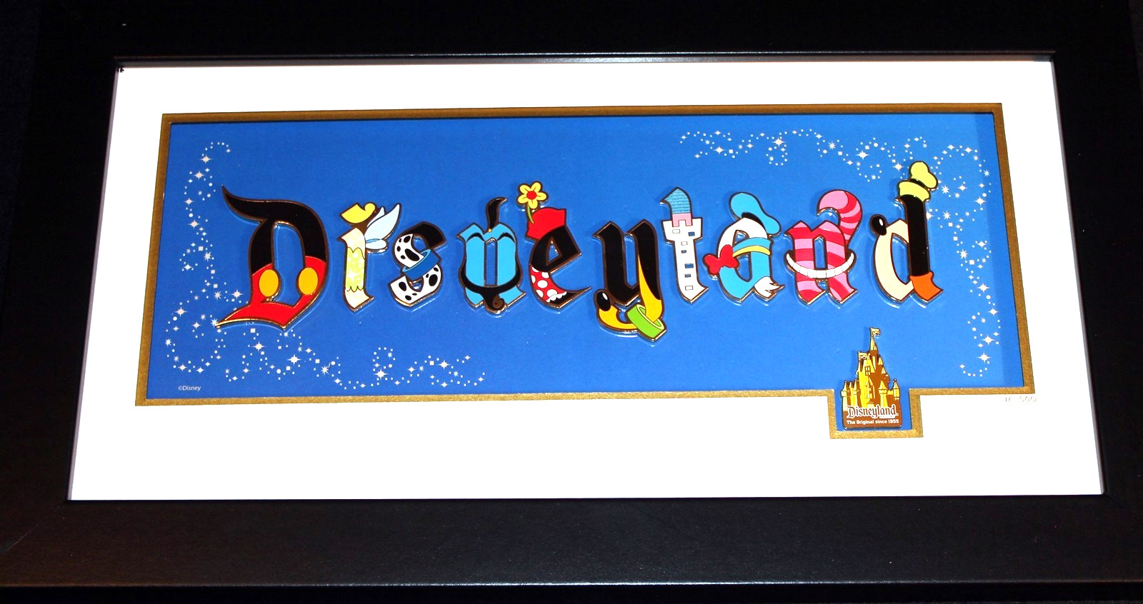 Disneyland Gothic Framed Pin Set 2005 / 50th Anniversary LIMITED EDITION of 500