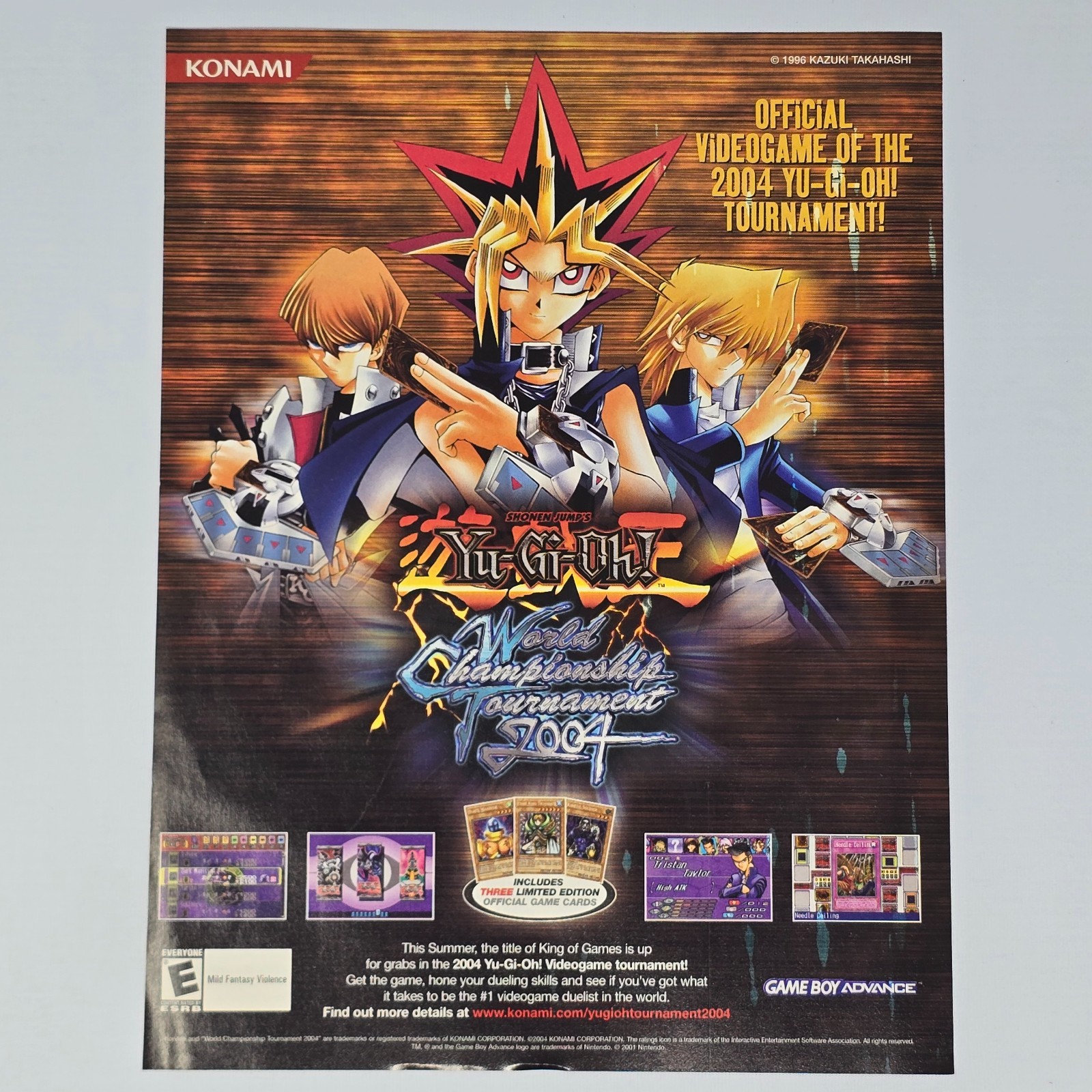 Yu Gi Oh World Championship 2004 Game Boy Advance This Summer Print Ad/Poster