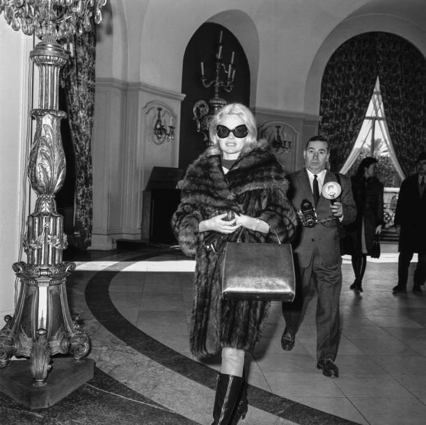 Carroll Baker arriving Negresco Hotel Nice France January 11 1968 Old Photo