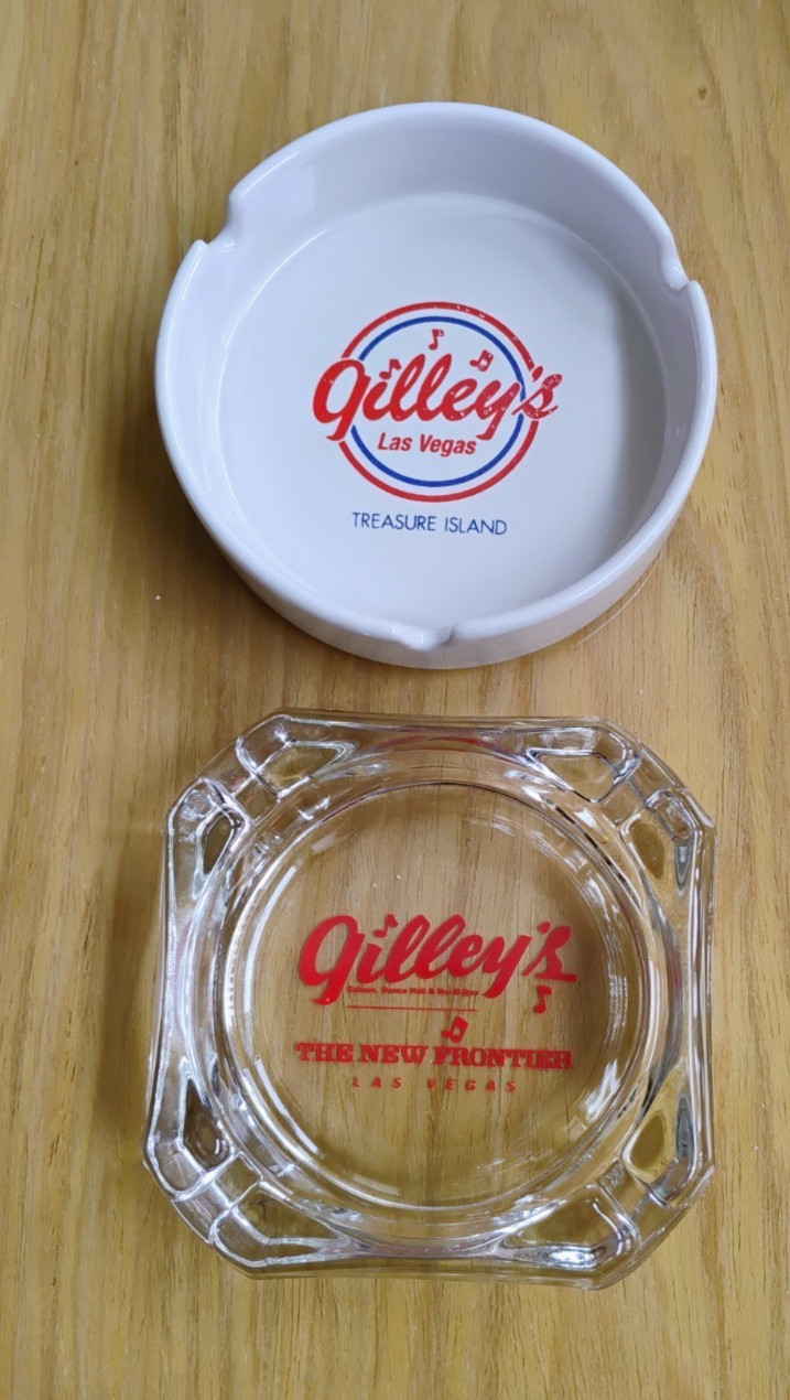 VTG Gilley's Ashtrays @ New Frontier & Treasure Island Bars Casinos Las Vegas NV