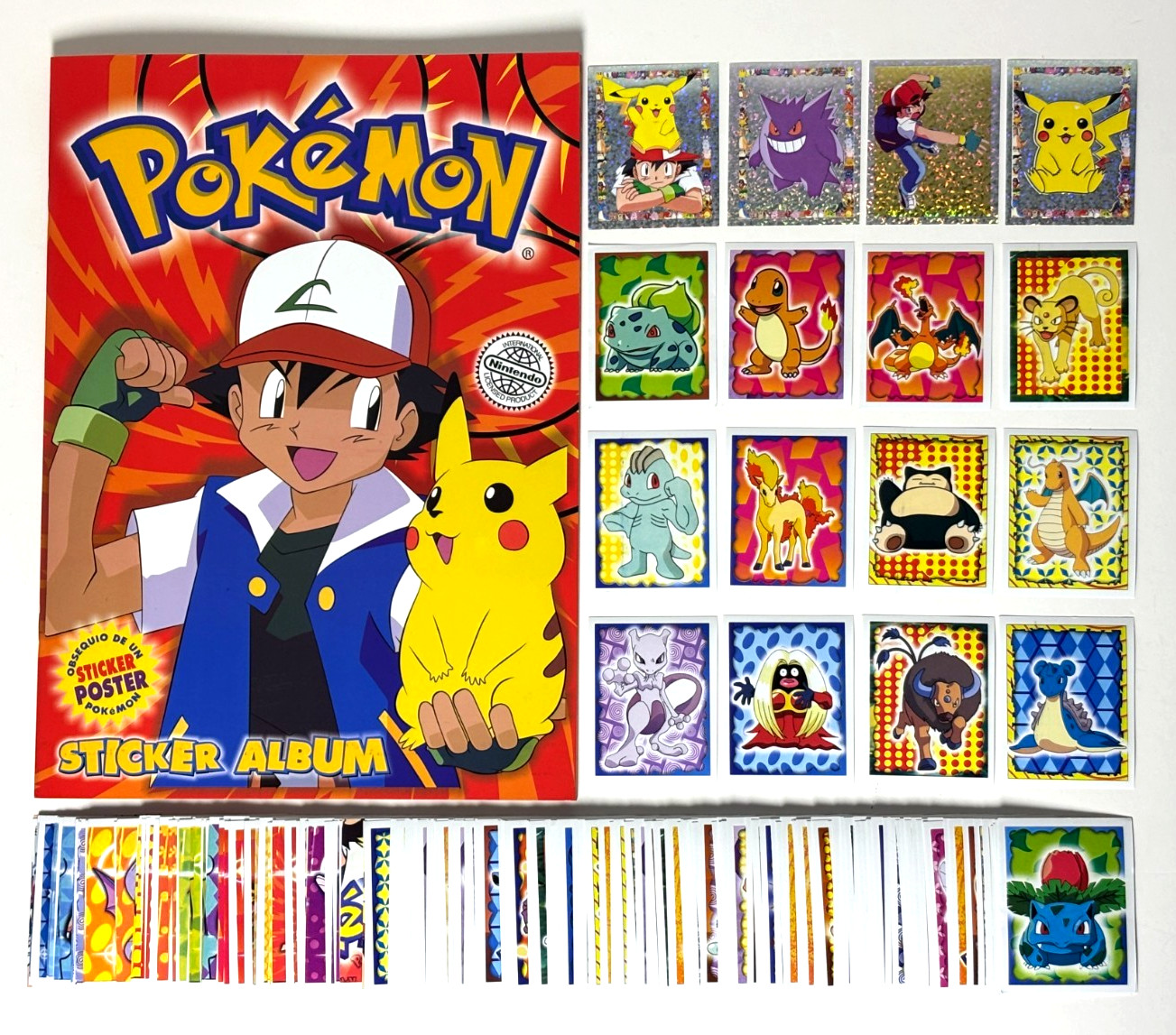 ALBUM POKEMON SERIE 1 KANTO + Full Set 276/276 Stickers Peru Reedition 2025 MEW
