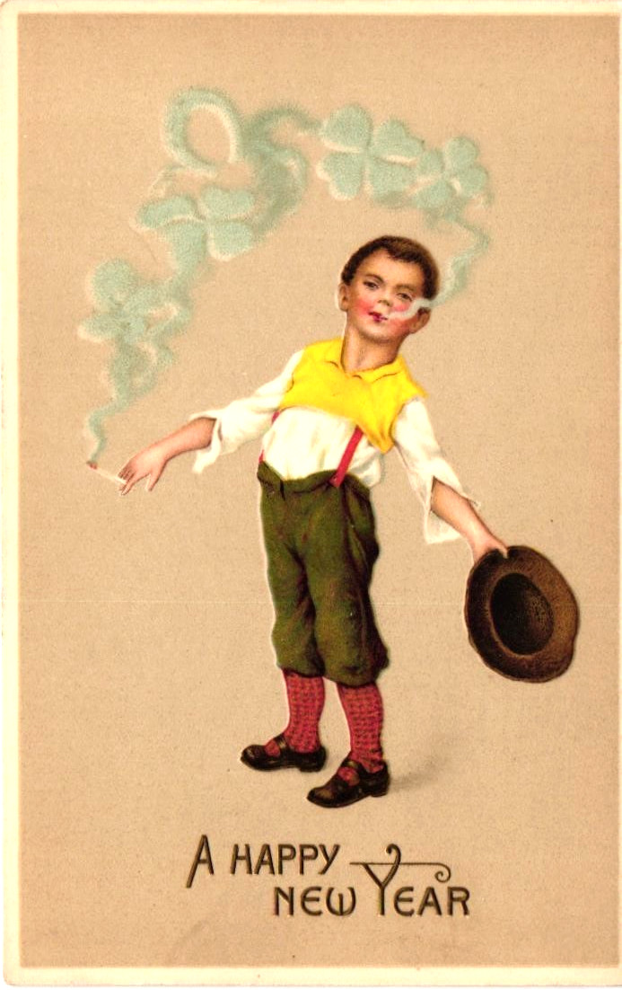 Vintage Postcard Expressive Children Holiday print Ellen Clapsaddle series 4242