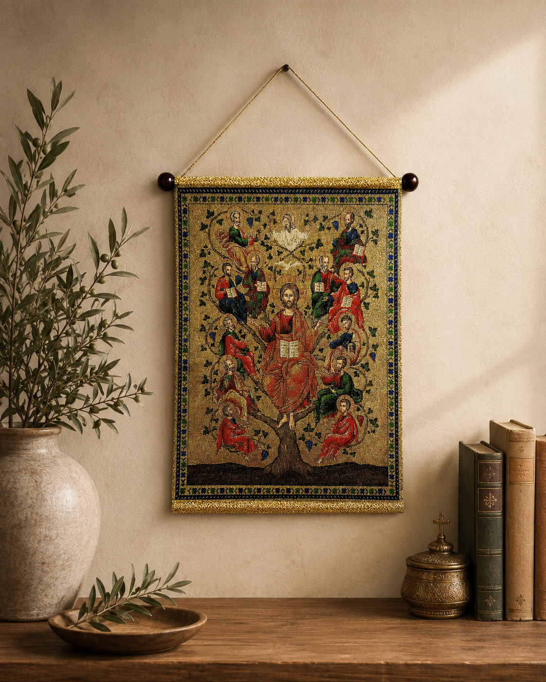Jesus and The 12 Apostles Hanging Tapestry Icon Religious Home Decor Jesus and The 12 Apostles Hanging Tapestry Icon Religious Home Decor
