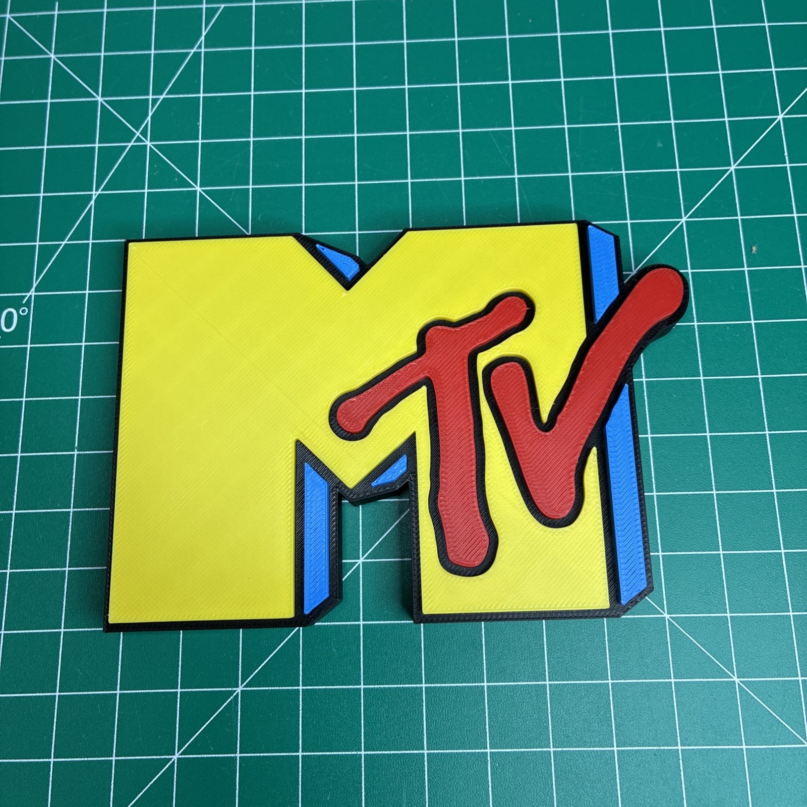 3d Printed MTV Logo Sign Wall Desk Shelf Fan Art 3d Printed MTV Logo Sign Wall Desk Shelf Fan Art