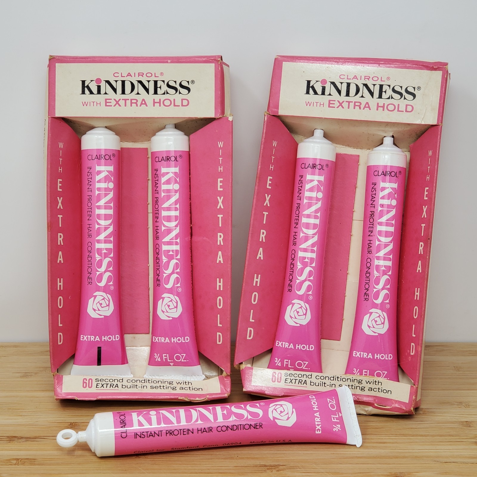 Vtg 1970s Clairol Kindness Hair Conditioner Tubes NOS Deadstock Movie Prop Decor
