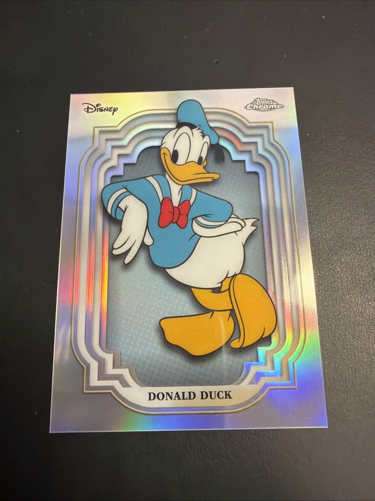 2024 Topps Chrome Disney Donald Duck Refractor Card