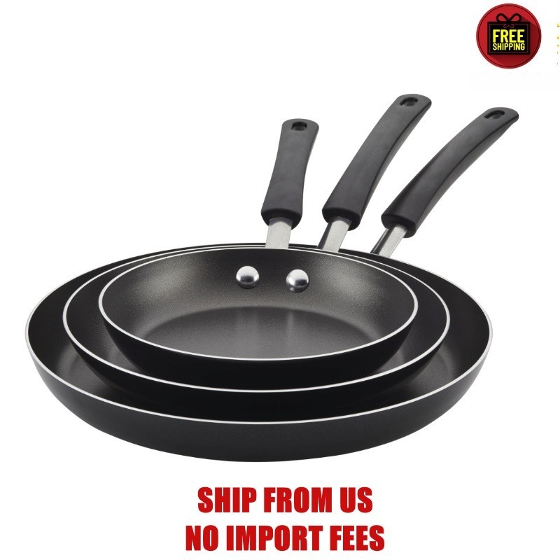 Farberware Easy Clean 3 Pcs Nonstick Frying Pans / Skillets, Dishwasher Safe, 8 Farberware Easy Clean 3 Pcs Nonstick Frying Pans / Skillets, Dishwasher Safe, 8