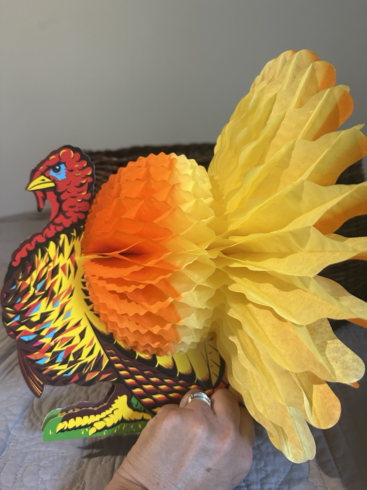 Vintage Beistle Honeycomb Thanksgiving Turkey 1969 Decorations Vintage Beistle Honeycomb Thanksgiving Turkey 1969 Decorations