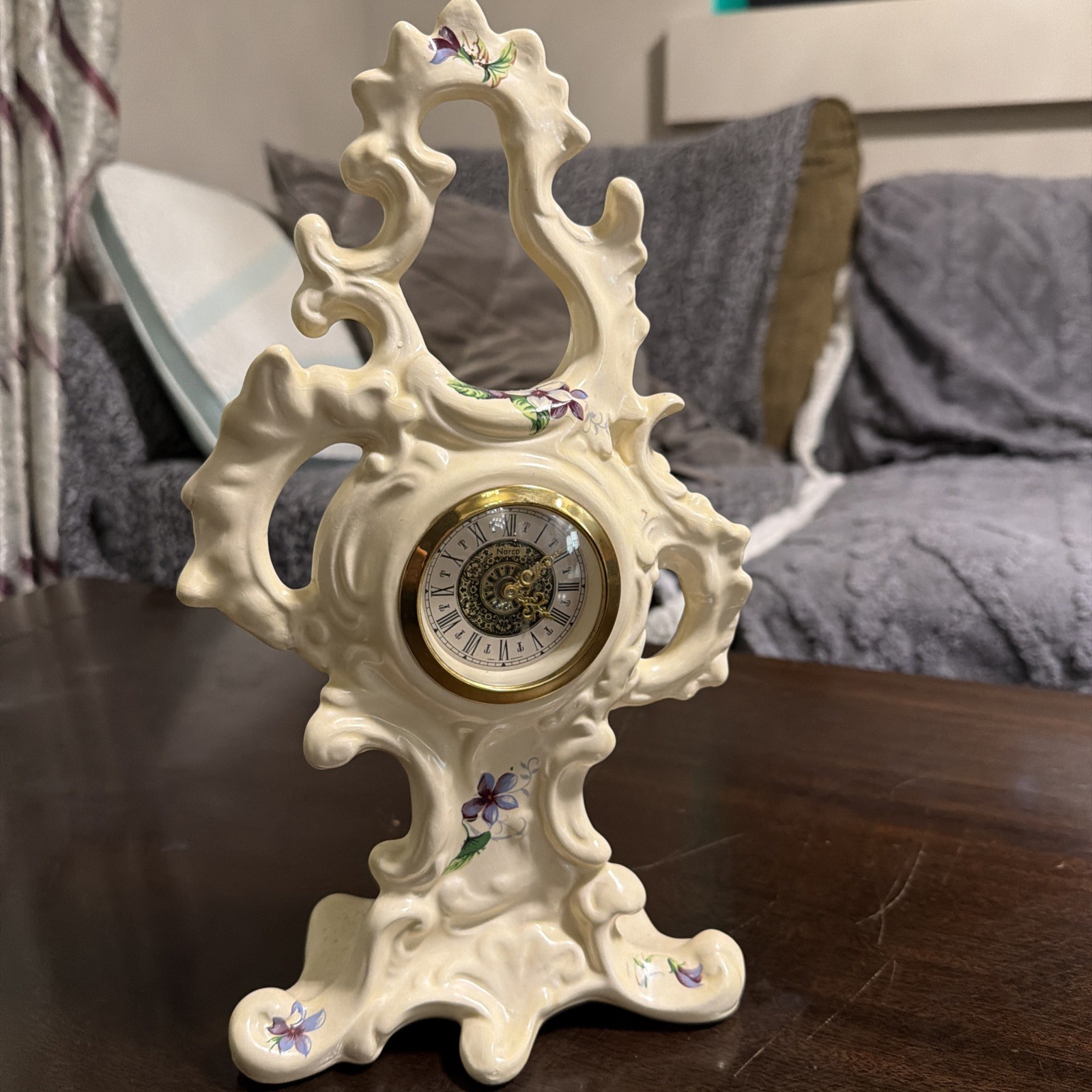 Vintage Narco Porcelain Mantel Clock – West Germany Vintage Narco Porcelain Mantel Clock – West Germany