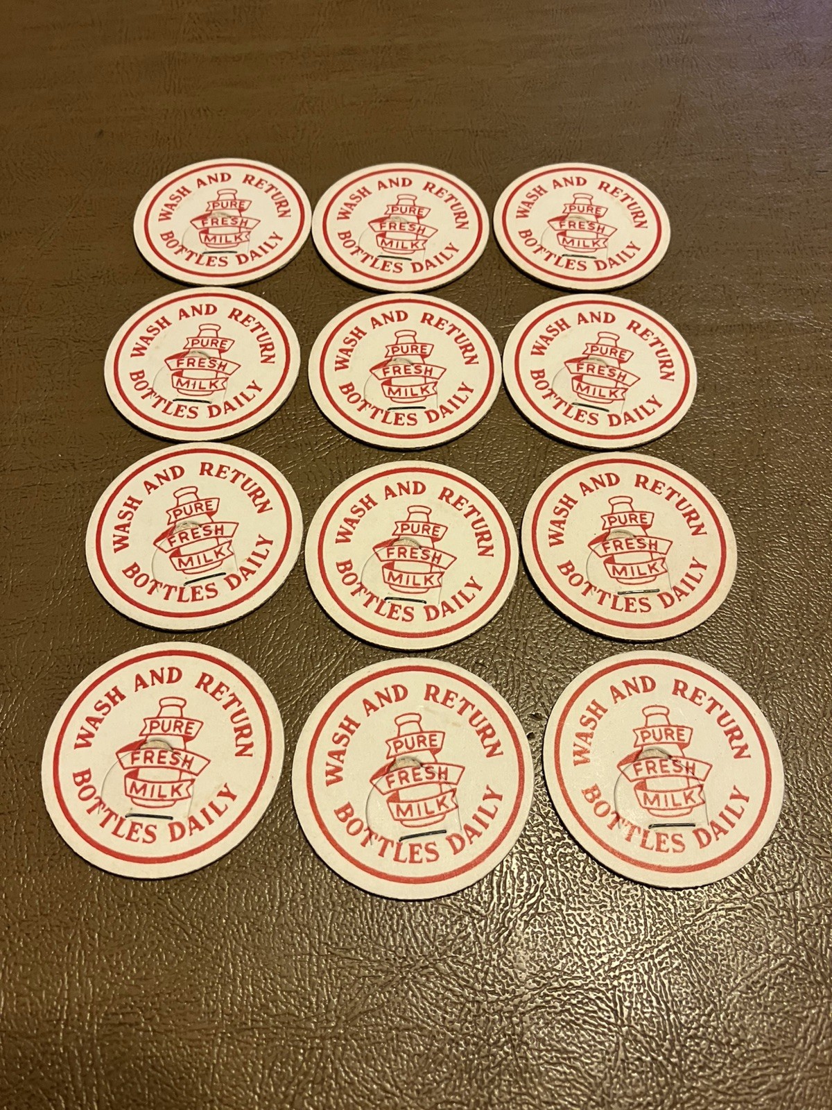 Lot of 12 Wash and Return Milk Caps