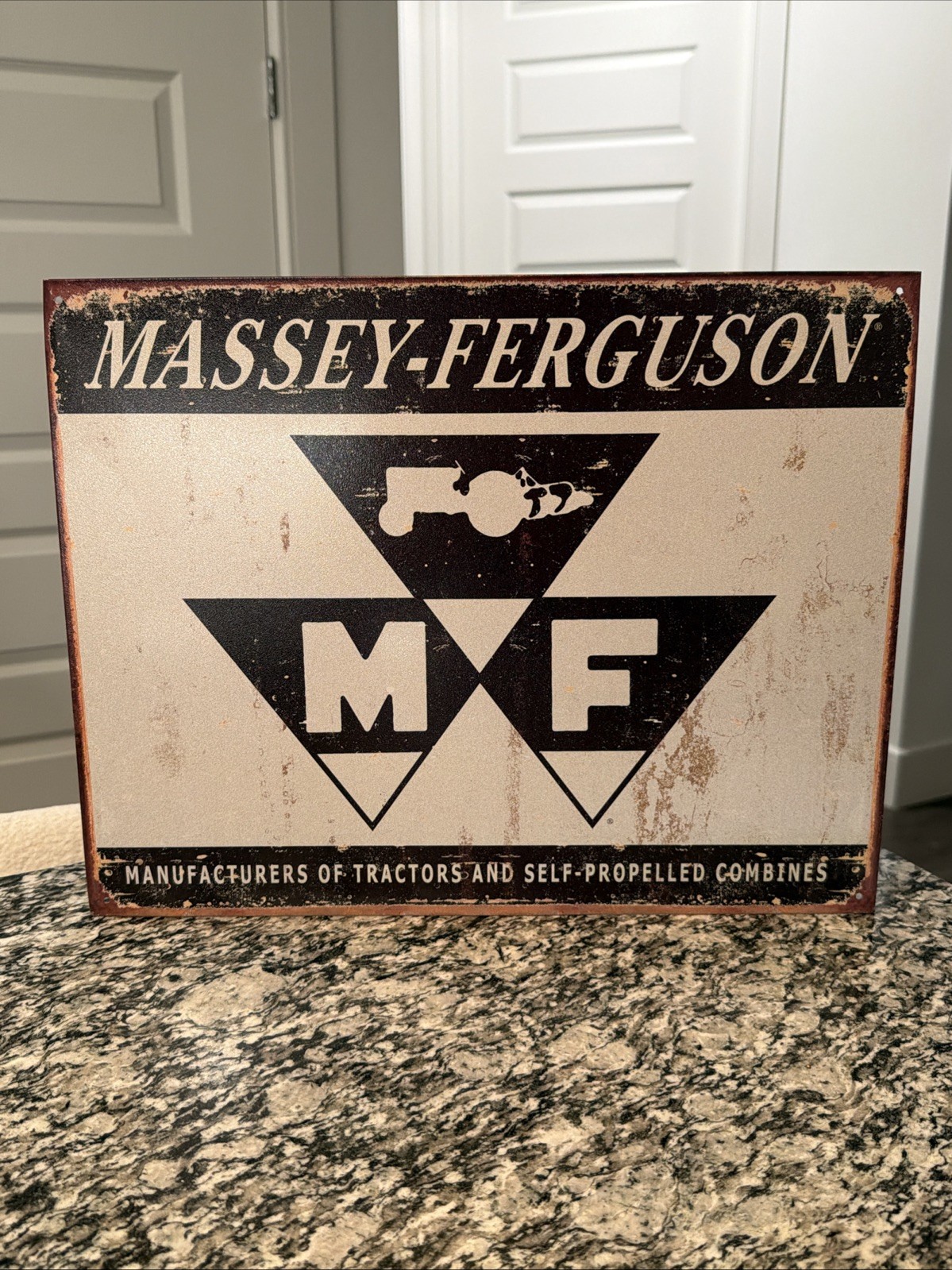 Massey Ferguson Self Propelled Tractor Tin Metal Sign Garage Classic Combines