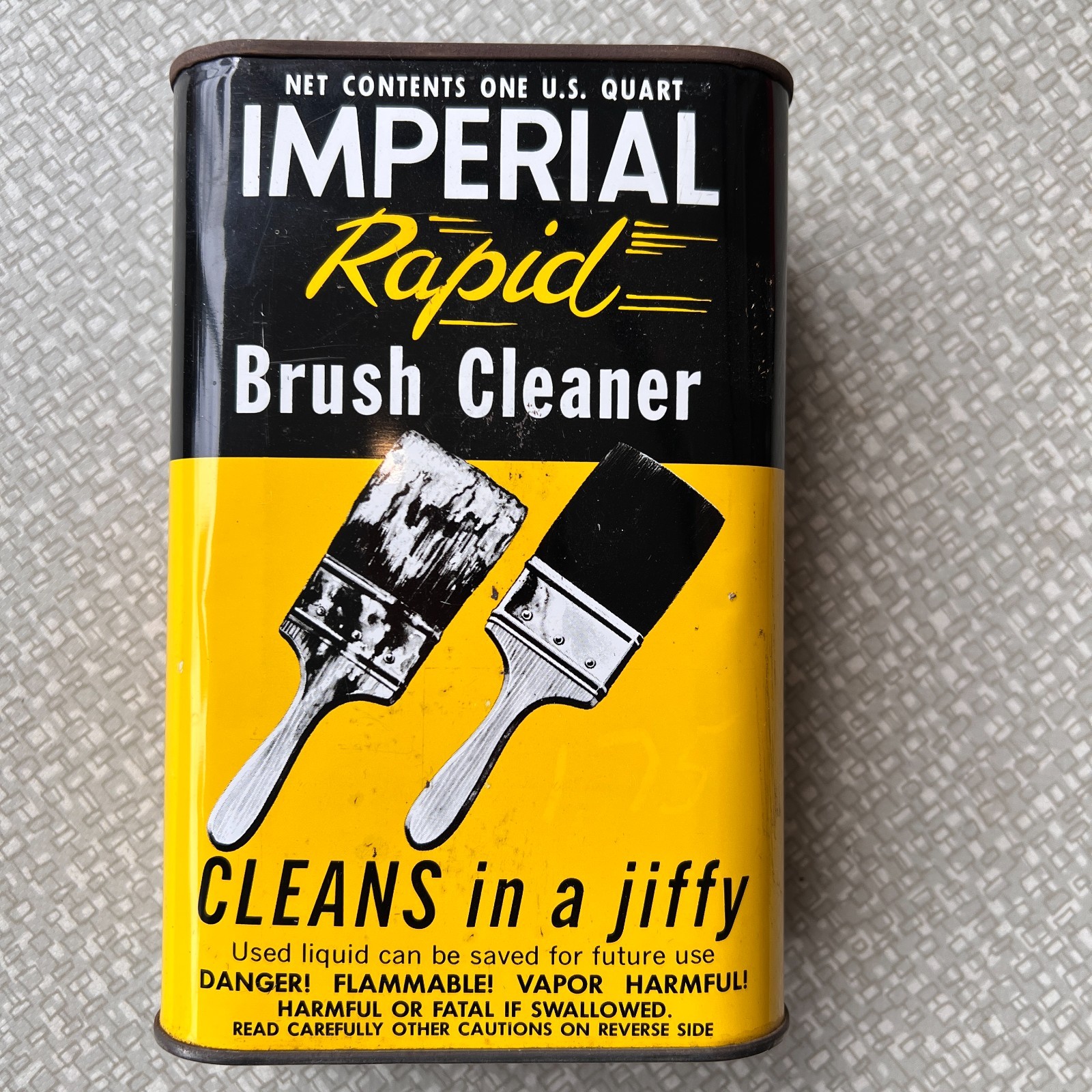 Vintage Imperial Rapid Brush Cleaner  One Quart Empty Can