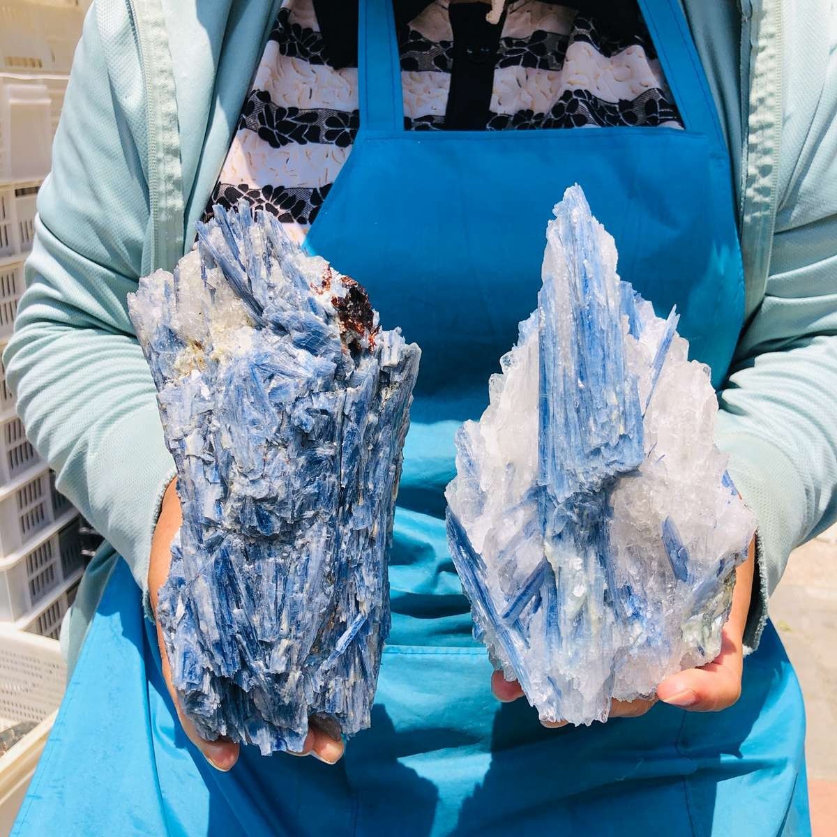 2pcs 6LB Natural beautiful Blue KYANITE with Quartz Crystal Specimen Rough