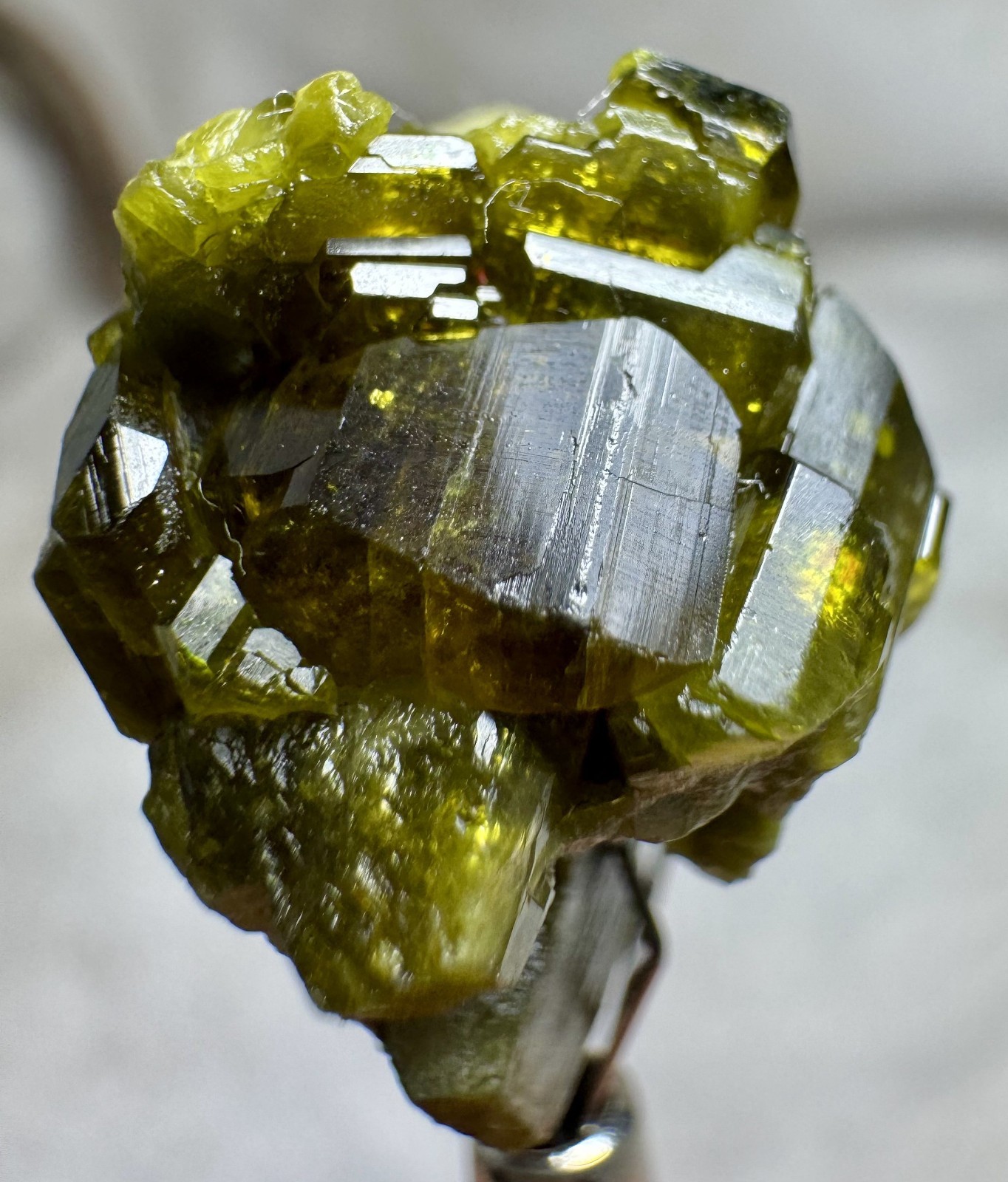 43 CT Natural Green Demantoid Garnet Crystals  on Matrix From Belquys mountain