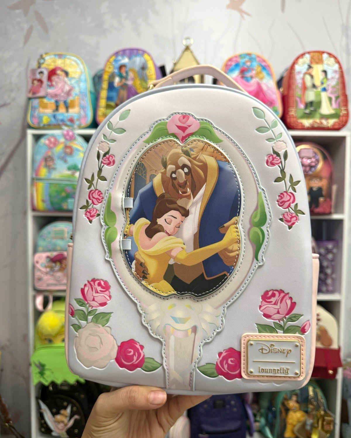 RARE HTF Loungefly Disney Beauty and the Beast magic mirror