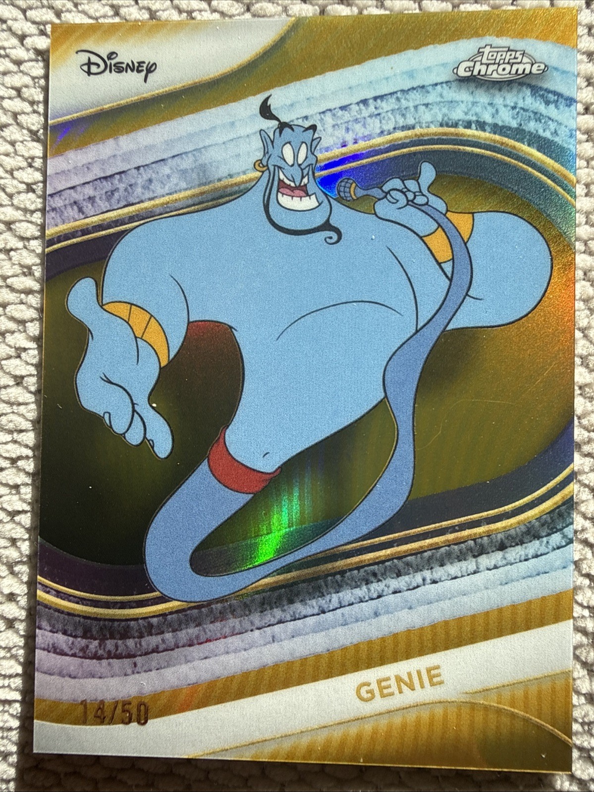 Topps 2025 Topps Chrome Disney Genie #183 Serial Numbered /50. With Icons Insert Topps 2025 Topps Chrome Disney Genie #183 Serial Numbered /50. With Icons Insert
