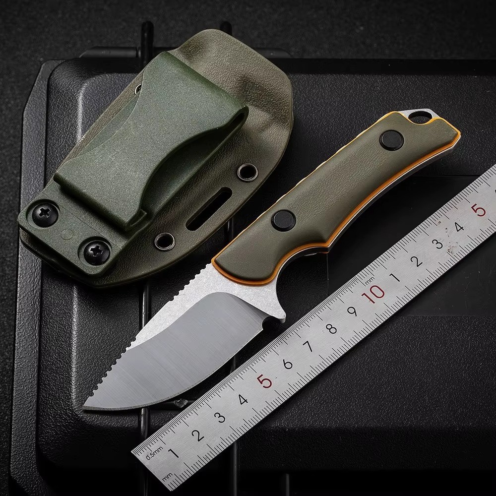 LANG DUN Fixed Blade EDC Knife Stainless Steel Survival Knife w/ Sheath