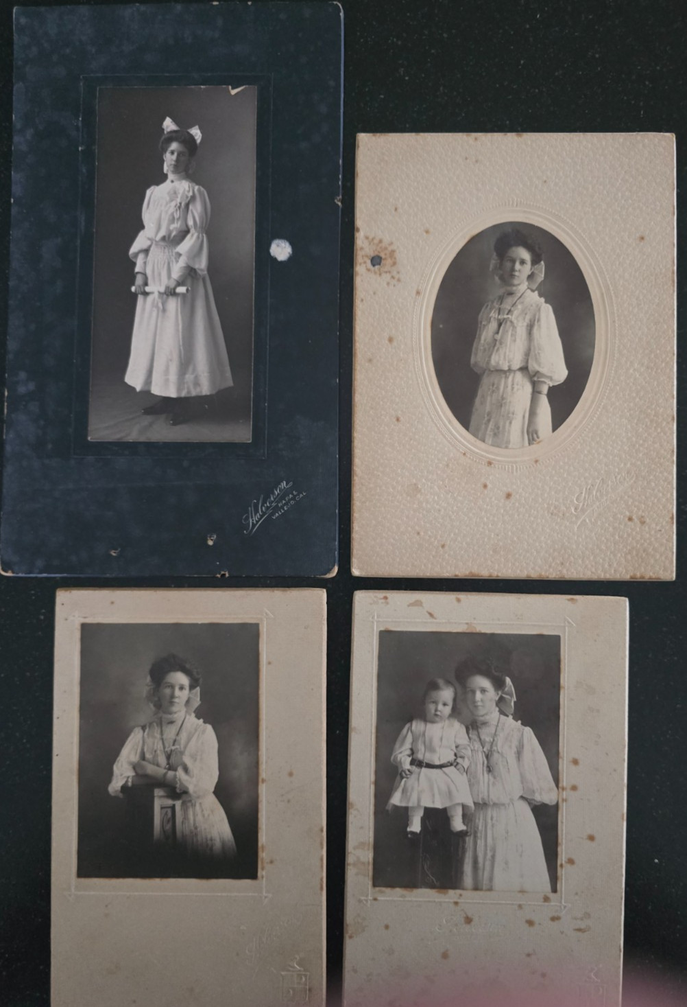 4 VTG Photos, Pretty Young Woman, Vallejo, California, C1900-1910 4 VTG Photos, Pretty Young Woman, Vallejo, California, C1900-1910