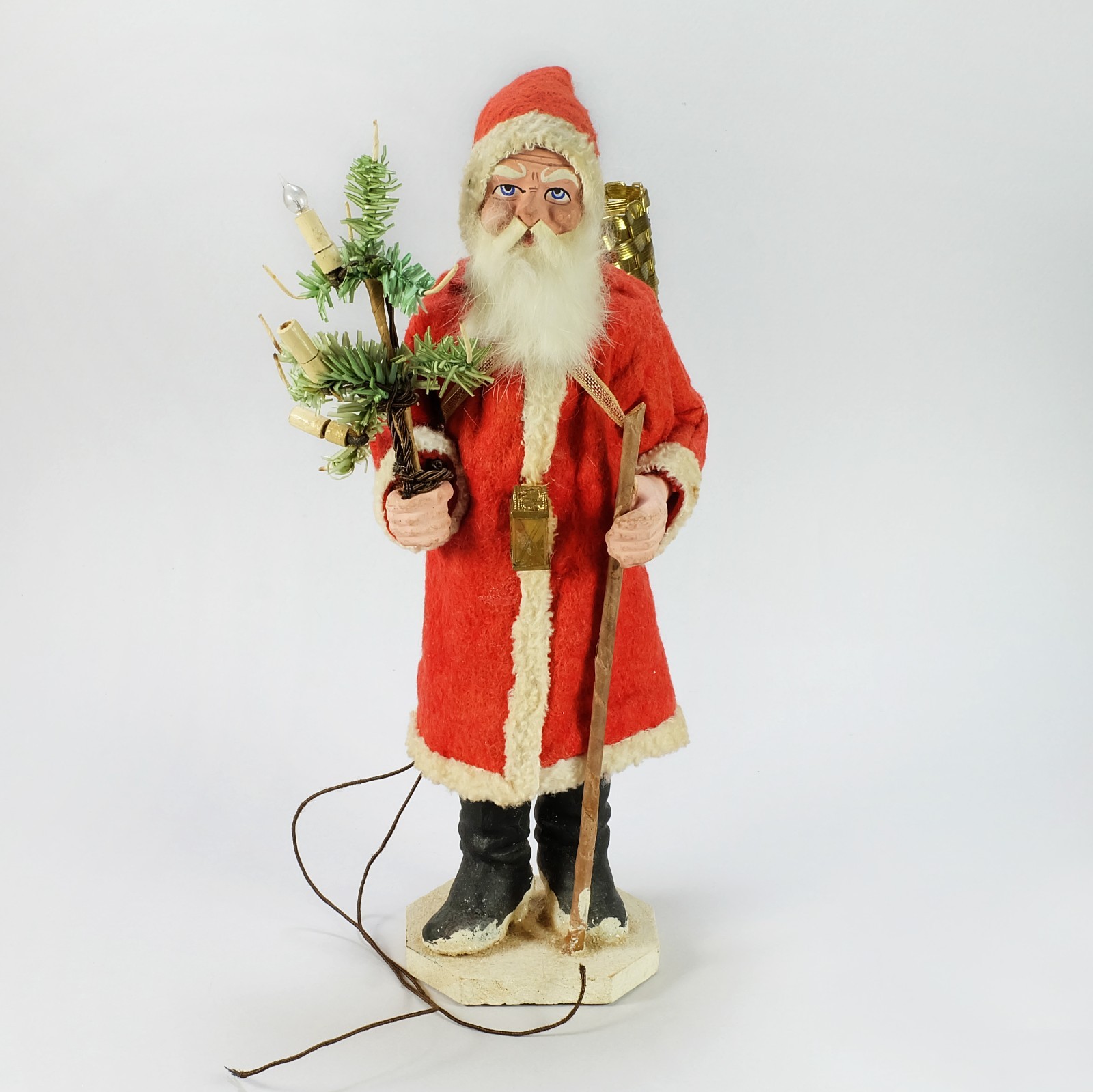 1920s Rare Santa Claus Candy Container with Light-Up Christmas Tree 9.5\ 1920s Rare Santa Claus Candy Container with Light-Up Christmas Tree 9.5\