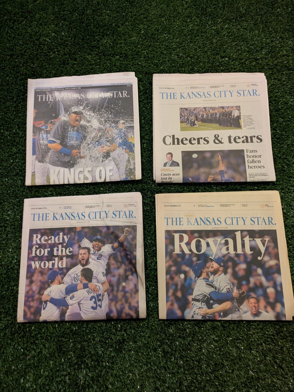 2015 Royals Kansas City Star Newspaper MLB World Series Run - 4 issues 2015 Royals Kansas City Star Newspaper MLB World Series Run - 4 issues