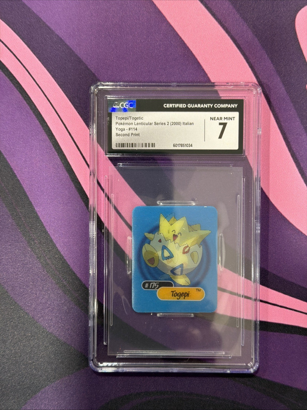 Pokemon Yoga Lenticular Cards #114 - Togepi - Togetic 2000 CGC 7