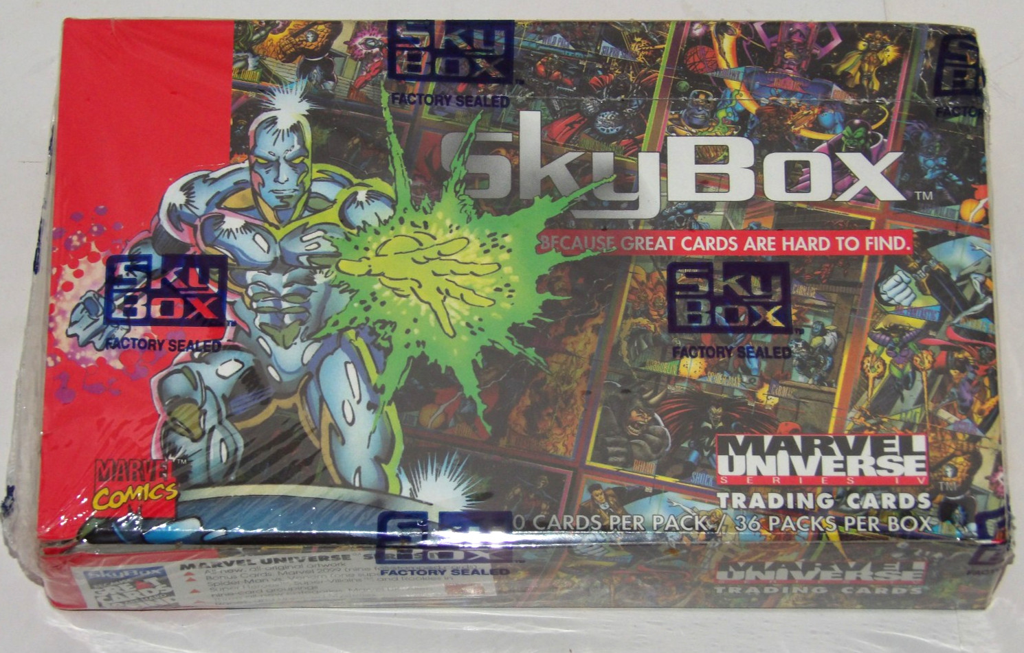 1993 Skybox Marvel Universe Series 4 Factory Sealed Box From Sealed Case 1993 Skybox Marvel Universe Series 4 Factory Sealed Box From Sealed Case