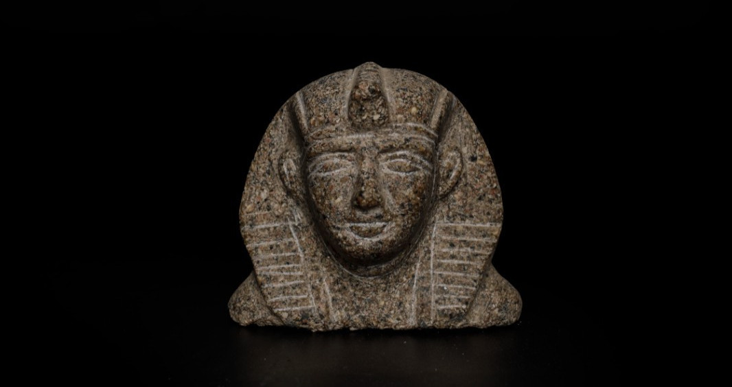 Ancient Egyptian Antiques Pharaoh Bust Nemes Headdress Granite Stone Statue BC Ancient Egyptian Antiques Pharaoh Bust Nemes Headdress Granite Stone Statue BC