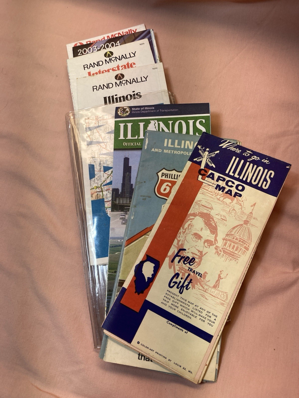 Road Maps Chicago, Illinois, Interstate, USA Vintage Lot Of 4 Road Maps Chicago, Illinois, Interstate, USA Vintage Lot Of 4