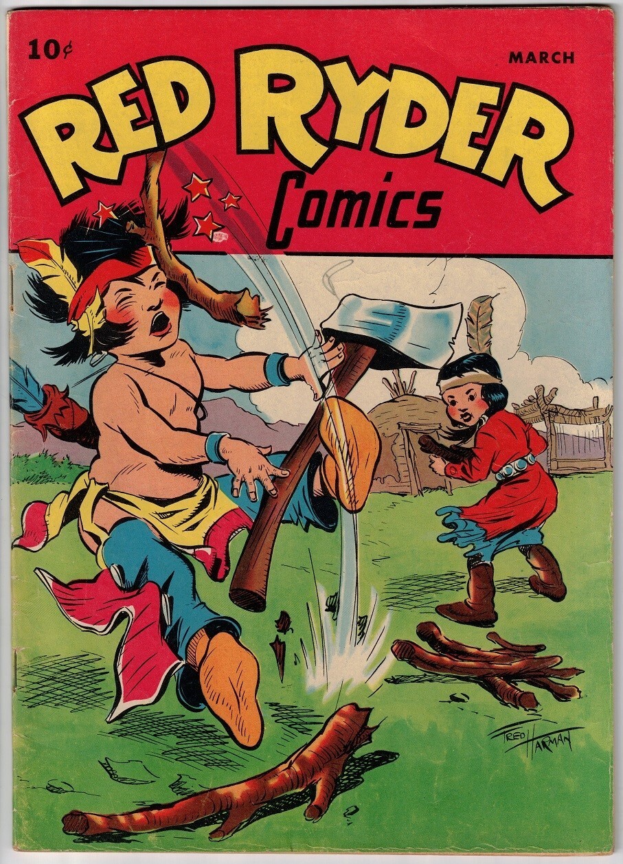 RED RYDER COMICS # 44 (DELL) (1947) FRED HARMAN - LITTLE BEAVER - PO-KO -THUNDER