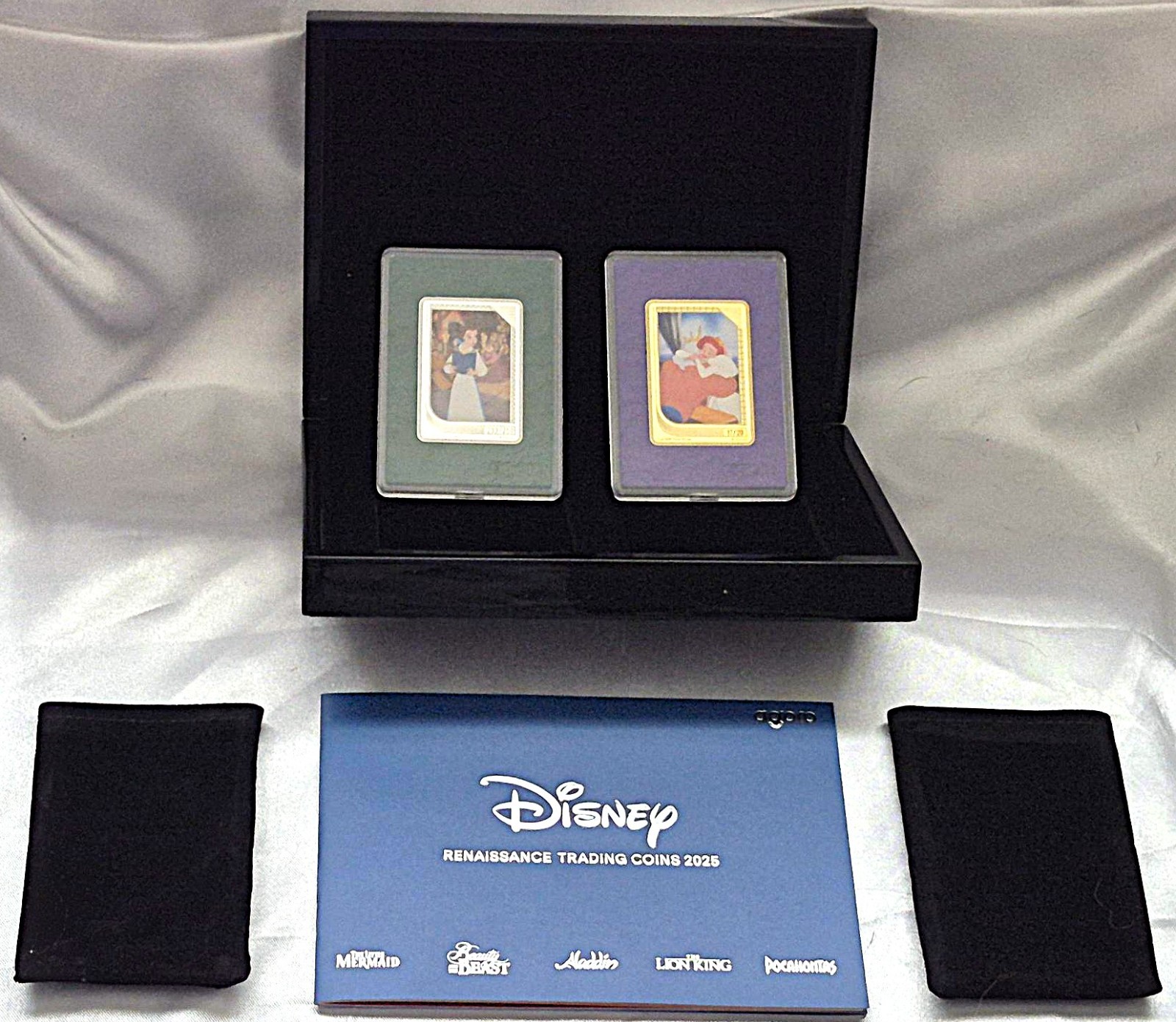2025 AGORO DISNEY RENNAISSANCE  EMERALD  #233/250 AND RARE AMETHYST GOLD #17/20
