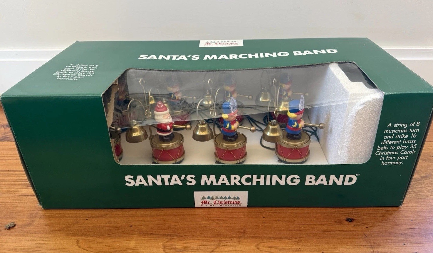 Vtg 1991 MR CHRISTMAS Santa's Marching Band 8 Musicians 16 Bells 35 Songs NEW