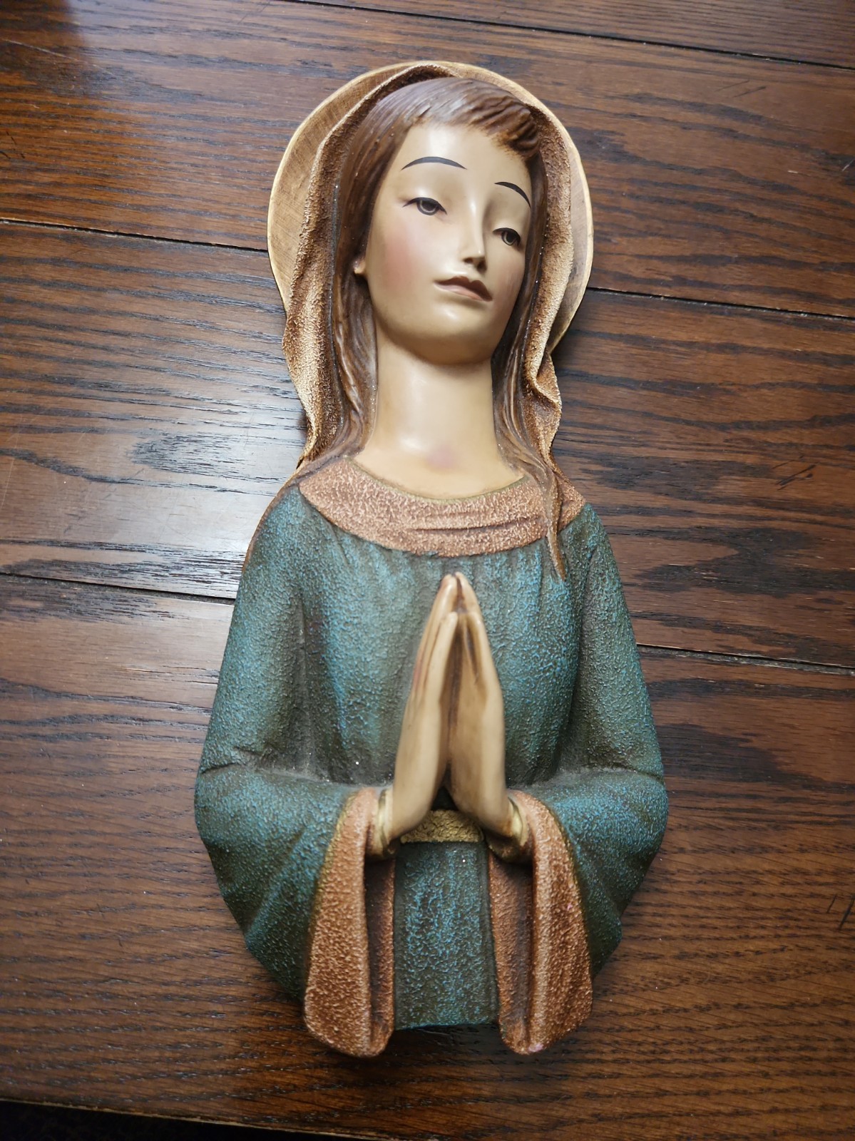 Beautiful Vintage Madonna Wall Hanging - Made in Portugal - 14x5 Beautiful Vintage Madonna Wall Hanging - Made in Portugal - 14x5