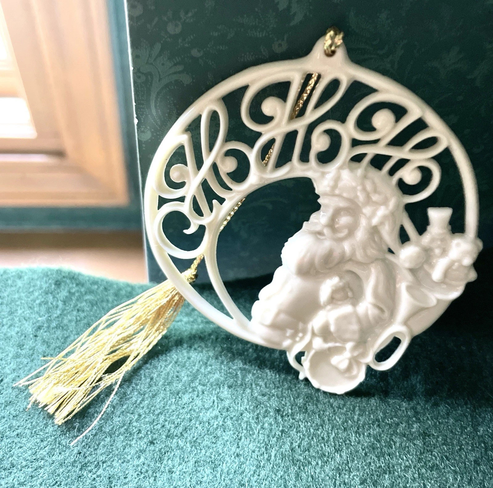 Rare Lenox Laurels The Collector\'s Circle Ho Ho Ho Wish 3-D Ornament