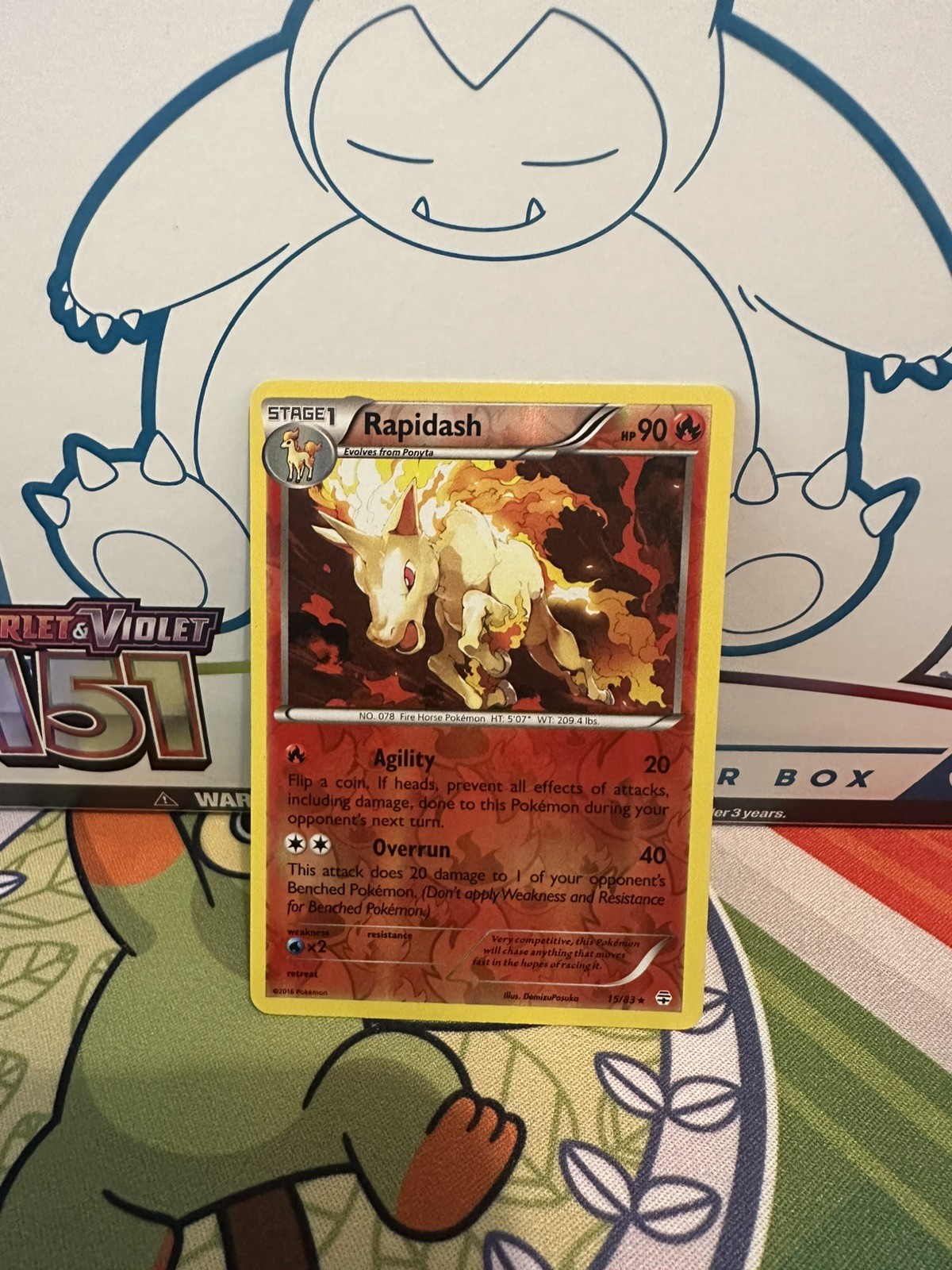 Rapidash Rare Reverse Holo Generations 15/83 LP