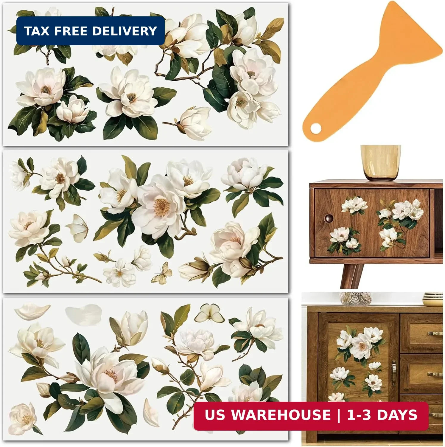 3 Sheets 3 Styles Floral Rub on Transfers for Furniture Craft Decor 6 3 Sheets 3 Styles Floral Rub on Transfers for Furniture Craft Decor 6