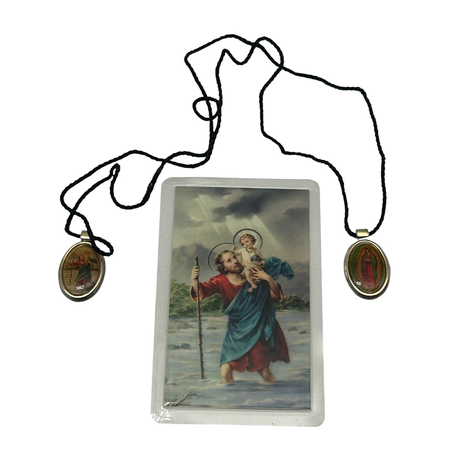 San Cristobal Medalla con Oracion St Christopher Medal with Prayer Card