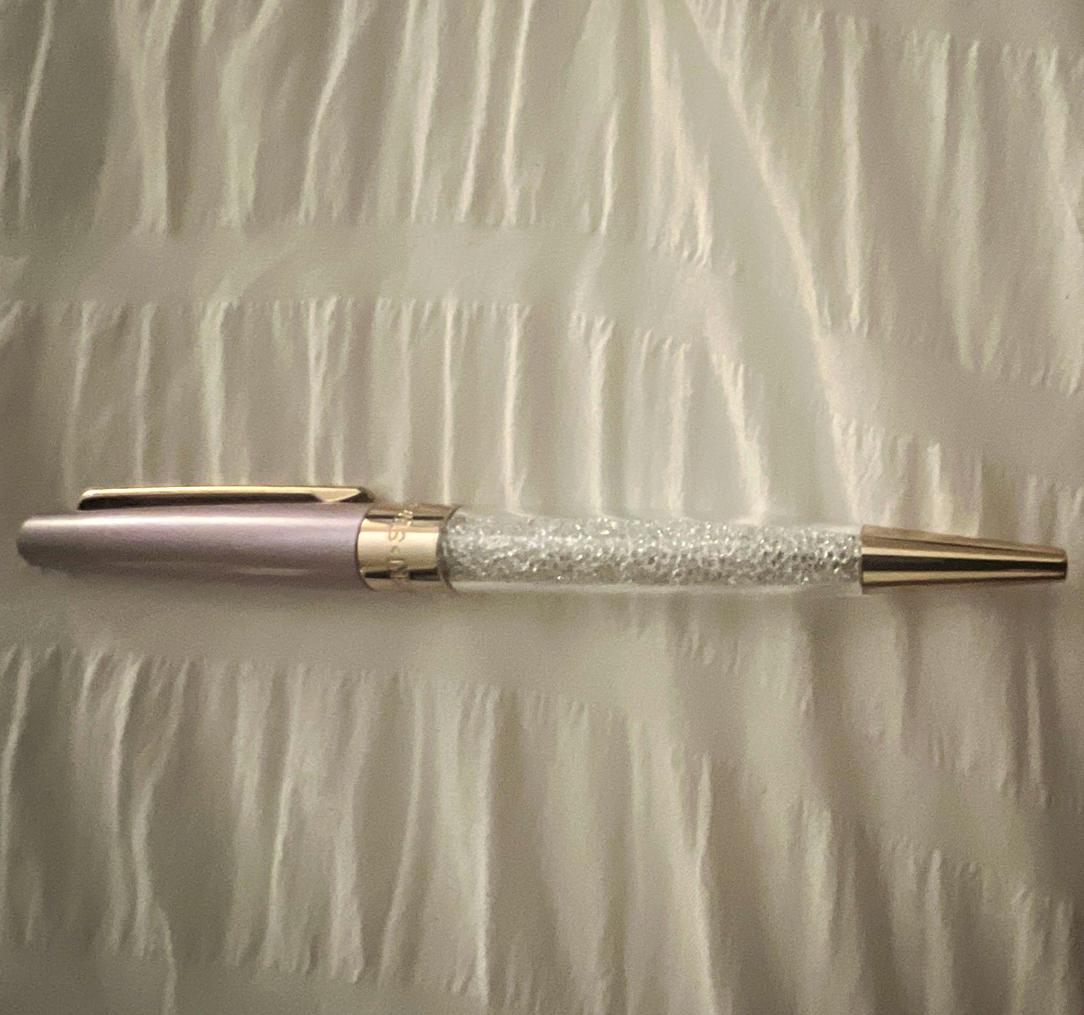 Swarovski Crystal Pen Metal with Chrome Trim and Black Pouch