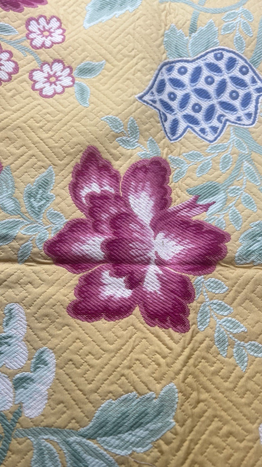 1 Scalamandre fabrics - BALI - V 26”x H25” -100% Silk- Color Multi On Mango