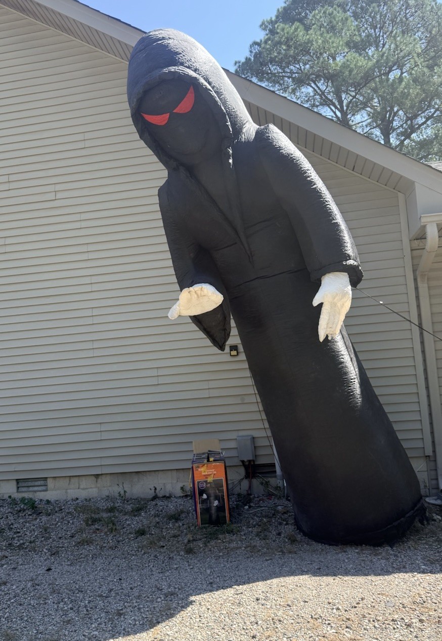 16 Foot Grim Reaper Air Blown Halloween Display Inflatable Airblown Tall Large 16 Foot Grim Reaper Air Blown Halloween Display Inflatable Airblown Tall Large
