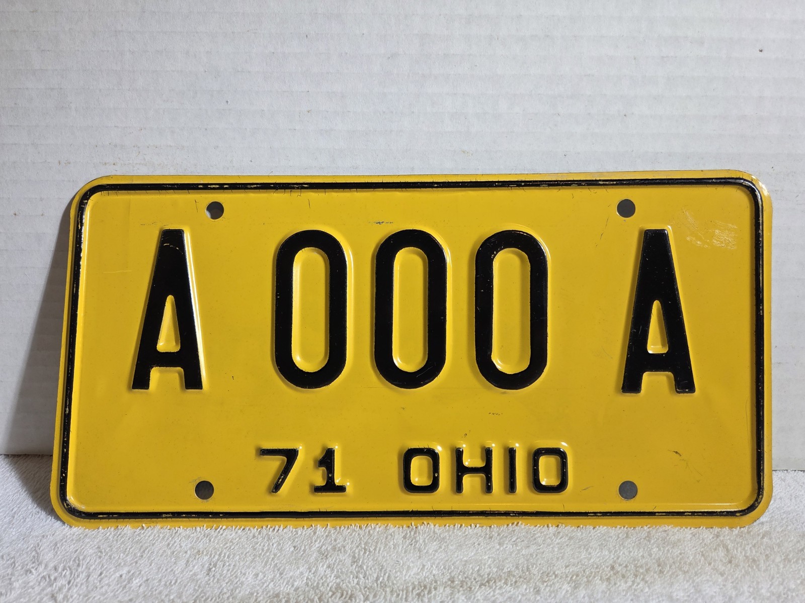 Vintage 1971 Ohio Sample License Plate