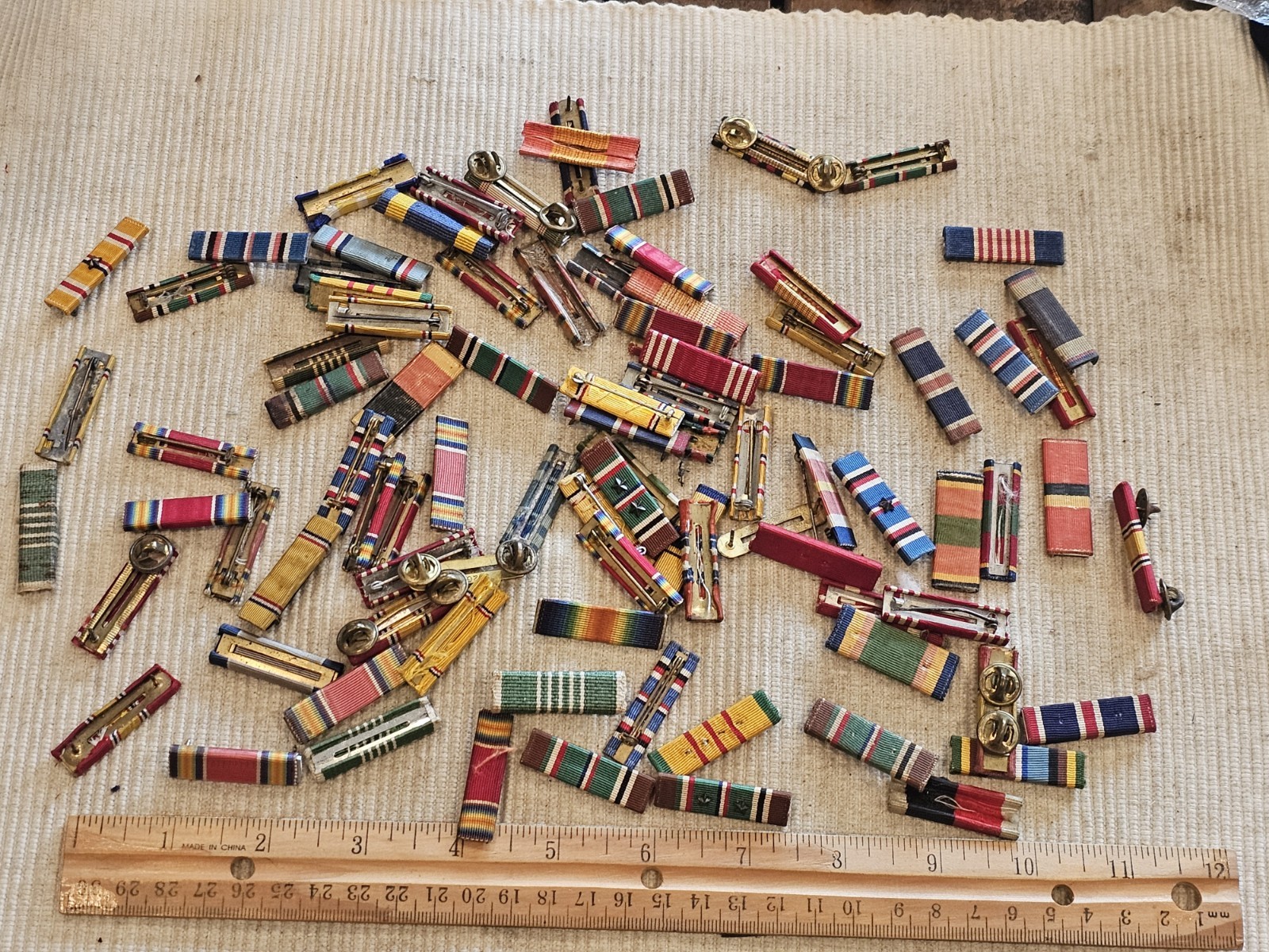 Pile Of WWII 1960s US Army Navy Vietnam Cold War Various Ribbon Bar Lot L@@K