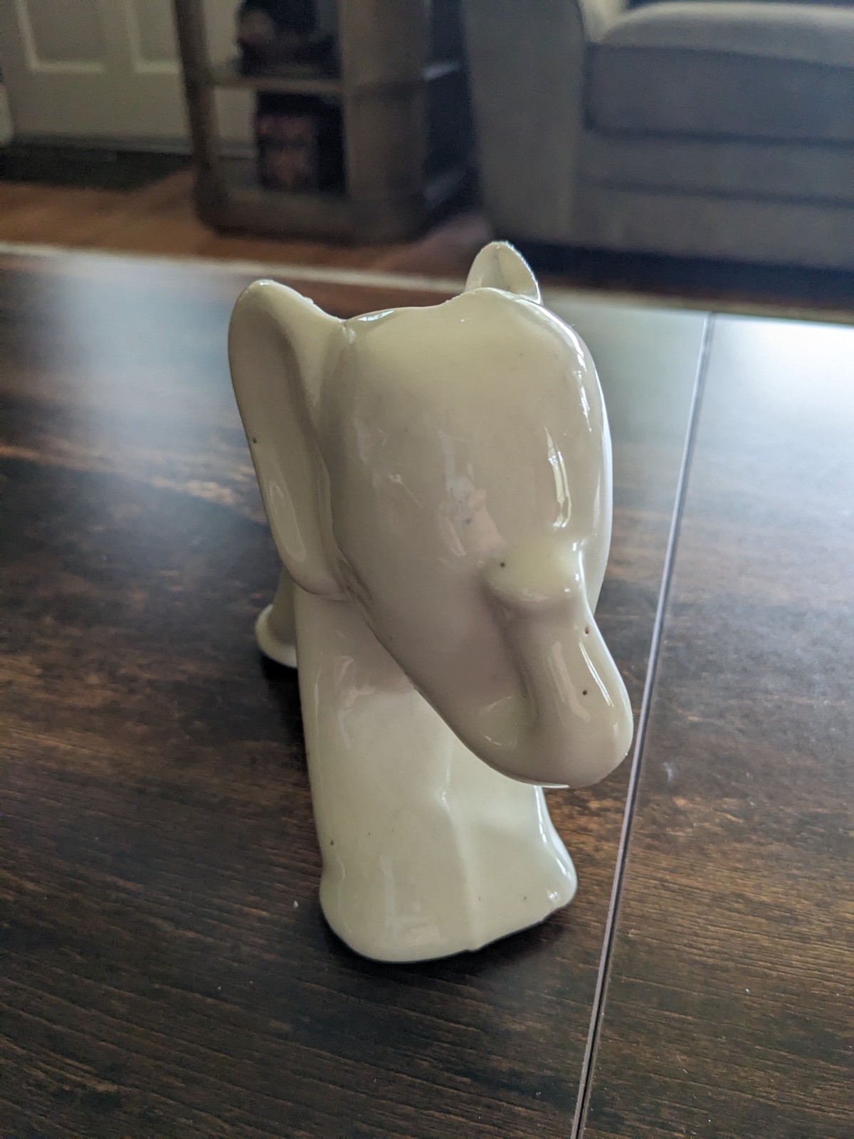 Vintage White Ceramic Elephant Planter Figurine 5\ Vintage White Ceramic Elephant Planter Figurine 5\