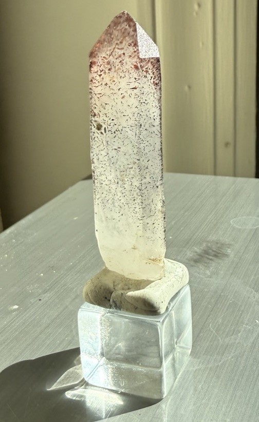 Harlequin Quartz, Madagascar, 16+ Grams, 2 inch Natural Crystal, Old Inventory Harlequin Quartz, Madagascar, 16+ Grams, 2 inch Natural Crystal, Old Inventory