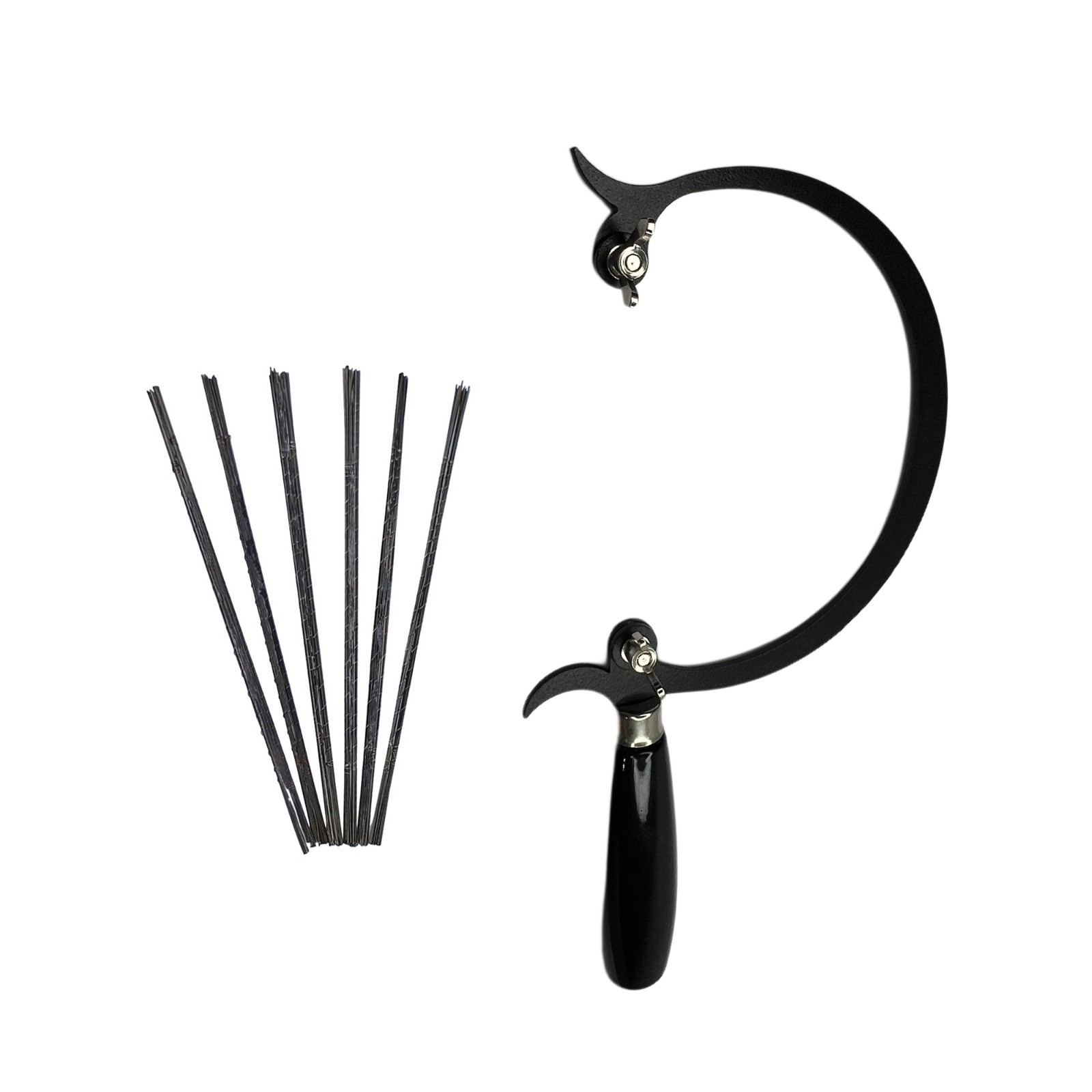 Saw Frame Hacksaw Handle Curved Coping Saw Frame & Saw Blade Set Size: 4/0 - 2 Saw Frame Hacksaw Handle Curved Coping Saw Frame & Saw Blade Set Size: 4/0 - 2