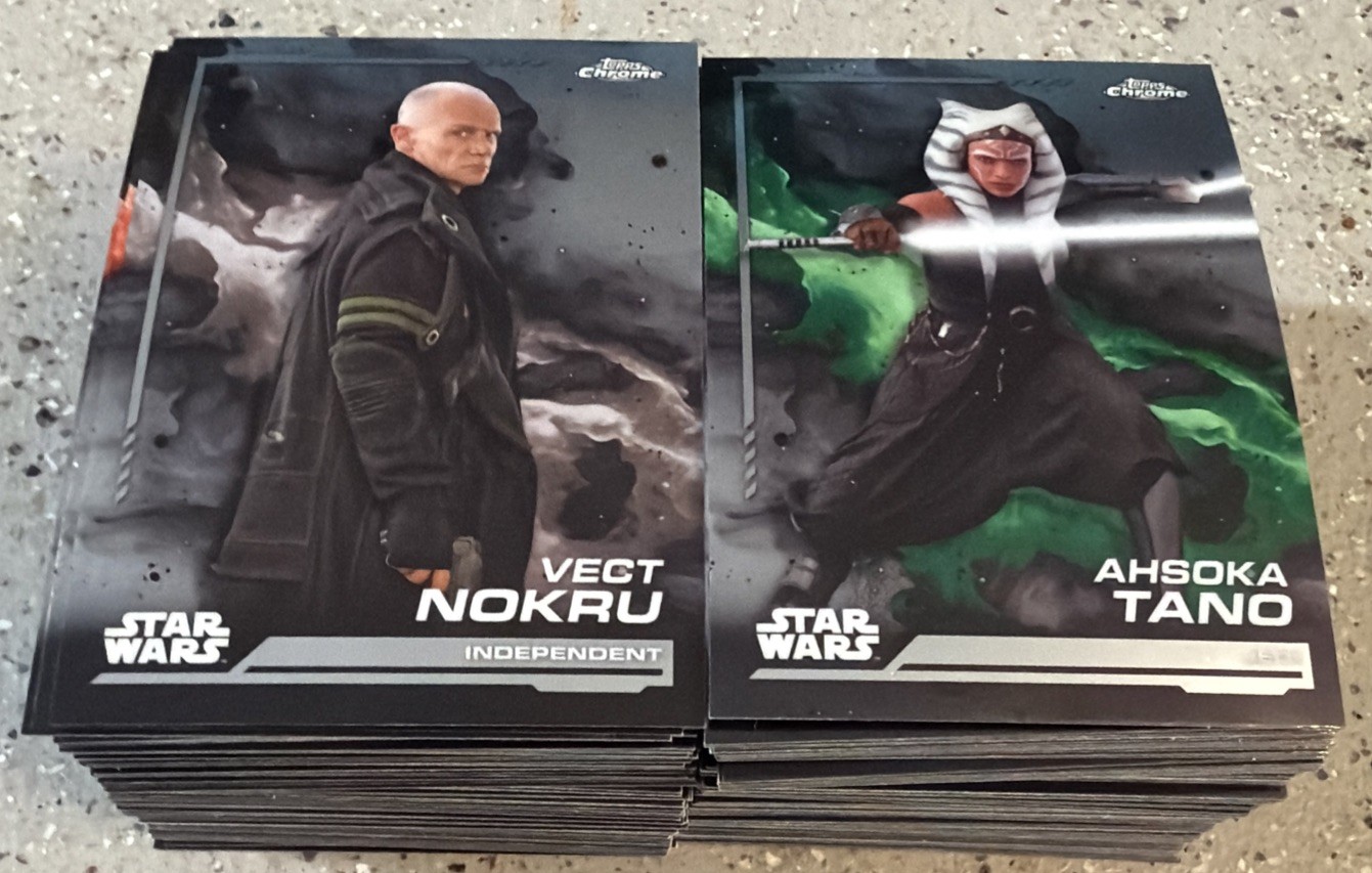 2024 Topps Chrome Star Wars Complete Base Set 1-150 cards Nrmnt-mnt. 